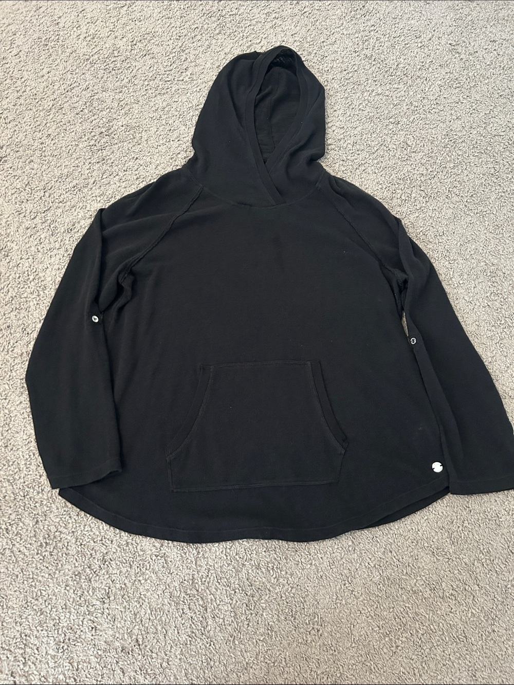 Calvin Klein Performance Black Crewneck Pullover Hoodie, lightweight, women 1x